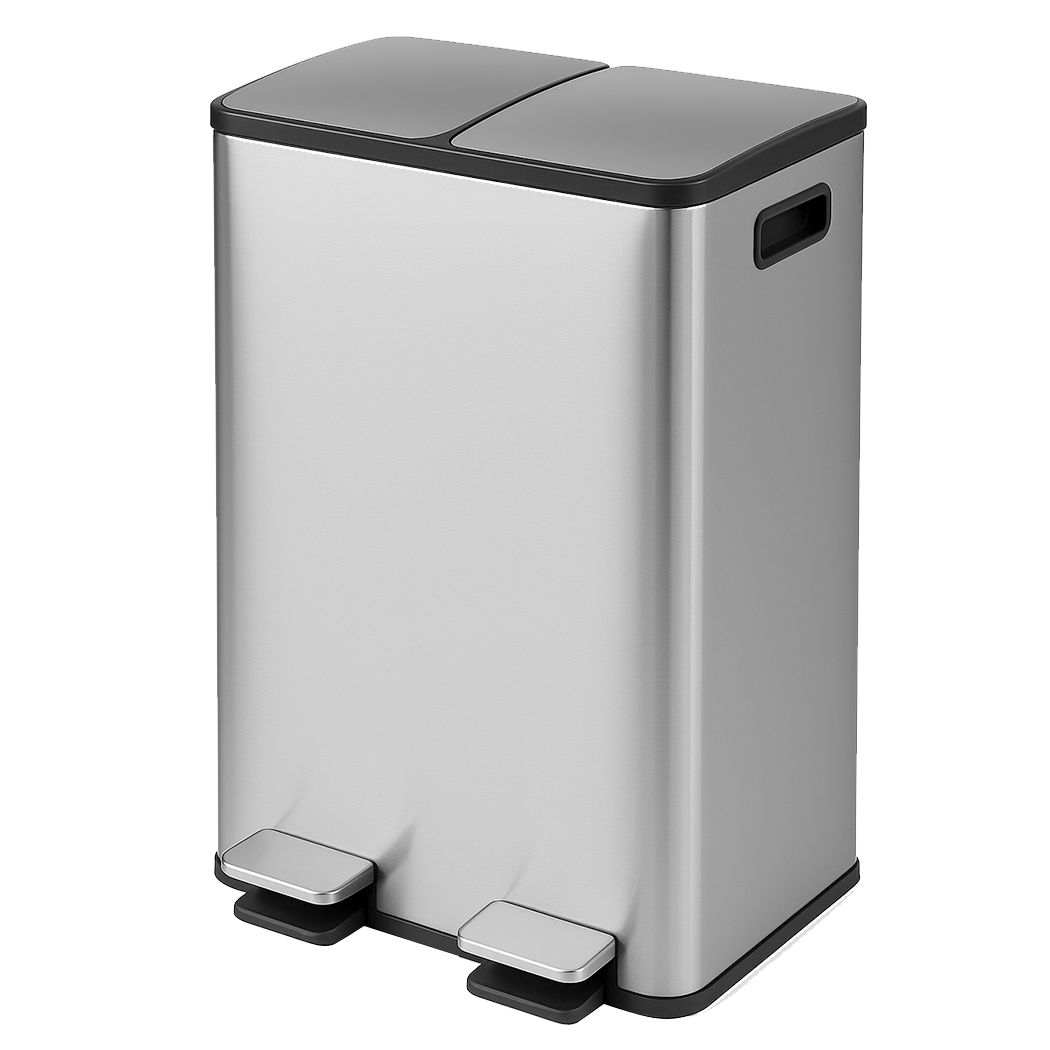 Toque 60L Pedal Bin Kitchen Waste Can Recycling Dustbin-2006733412920070152