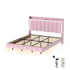 Levede King Floating Bed Frame LED Headboard USB Pink-2050056739193229320
