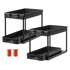 Toque 2 x Under Sink Organizer 2 Tiers Storage Sliding Drainage Kitchen Bathroom-2050056777474641928
