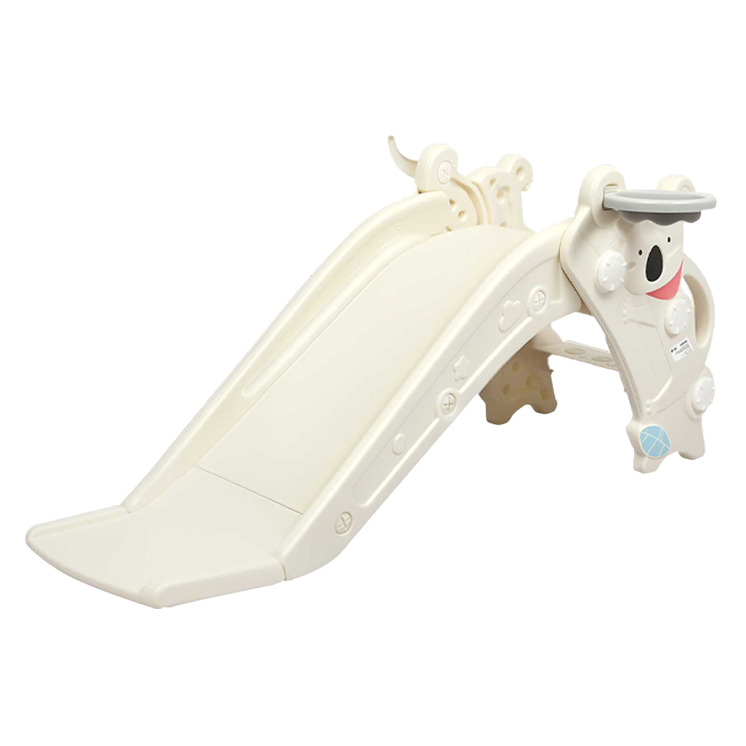 BoPeep Kids Slide Toddler Climber with Hoop Ring Toss for Indoor Outdoor White-2100034970256019464