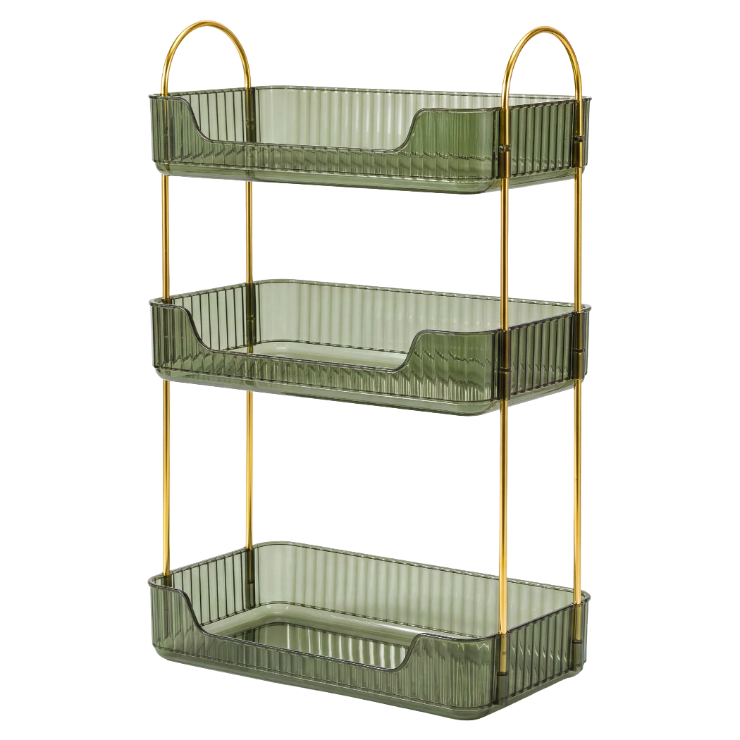 Ilus Makeup Organiser Vanity Countertop Shelf Cosmetic Holder Storage Green-2065254302045310984