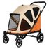 PaWz Dog Stroller Pet Pram Fold Shock Absorbing Wheels Outdoor Travel Orange-2100034992682962952