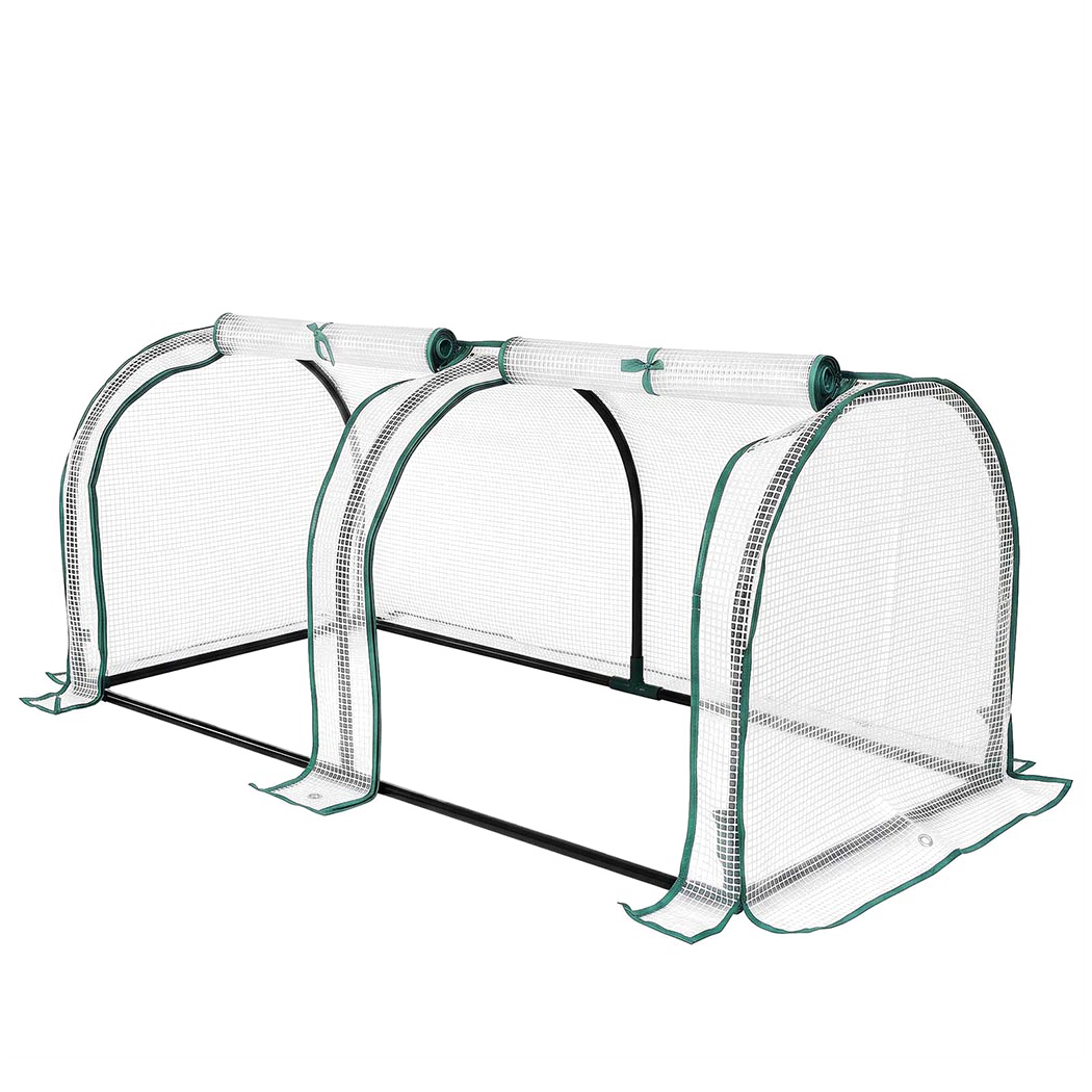 Lambu Mini Greenhouse Dual Zone PE Cover Tunnel Frame for Garden Transparent-2109799597935890441