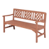 Levede 3 Seater Garden Bench Eucalyptus Wood Outdoor Patio Backrest Red Brown-2100034983359025160