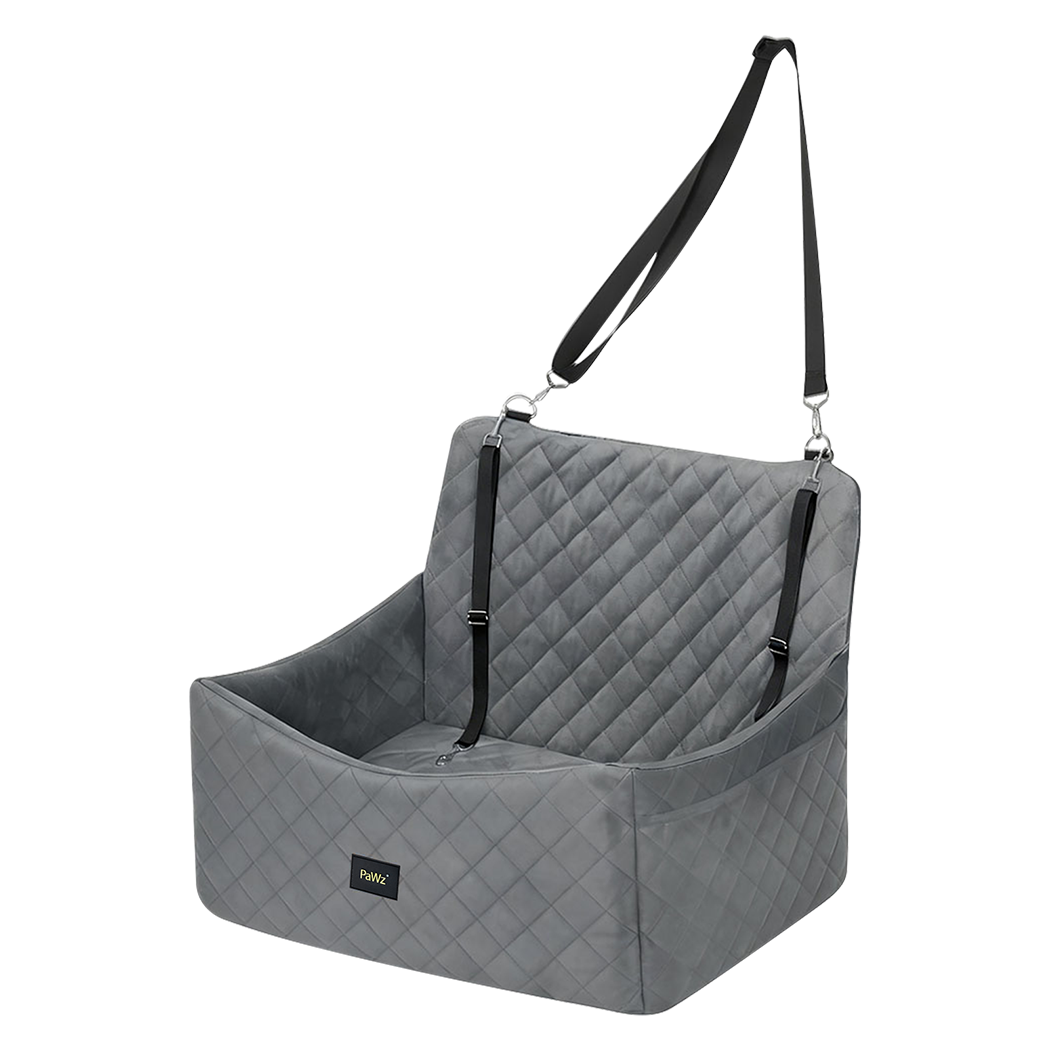Pawz Dog Car Seat Booster with Safety Belt  Leashes  for Large Sized Dogs Grey-2100034987809181704