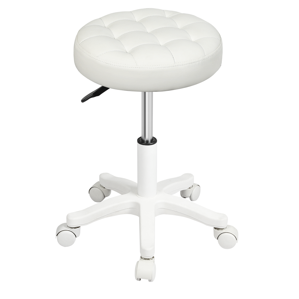 Levede 2x Rolling Bar Stool Swivel Salon SPA Chair Beige-2018816833955696648