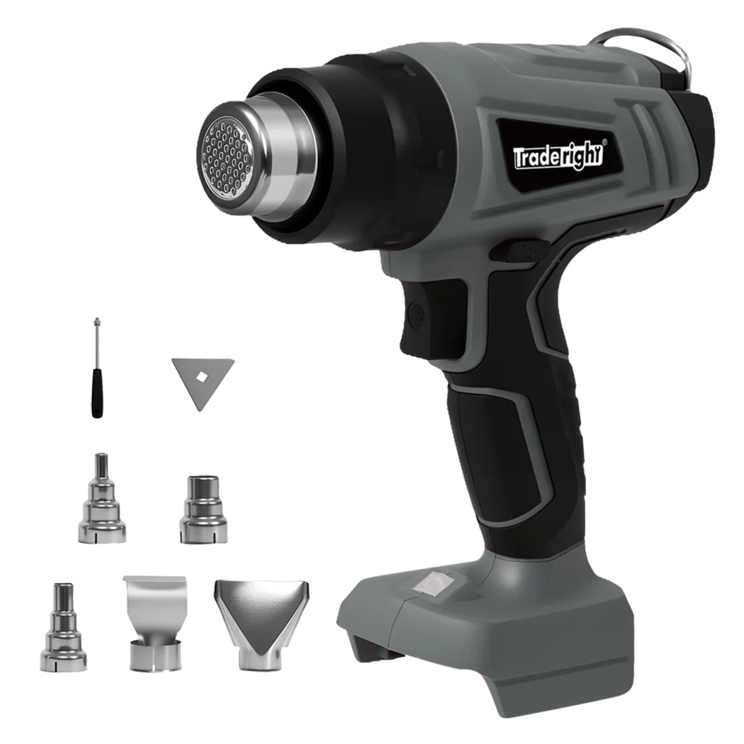 Traderight 21V Heat Gun Kit 500°C Cordless 5 Nozzles-2006733387984932872