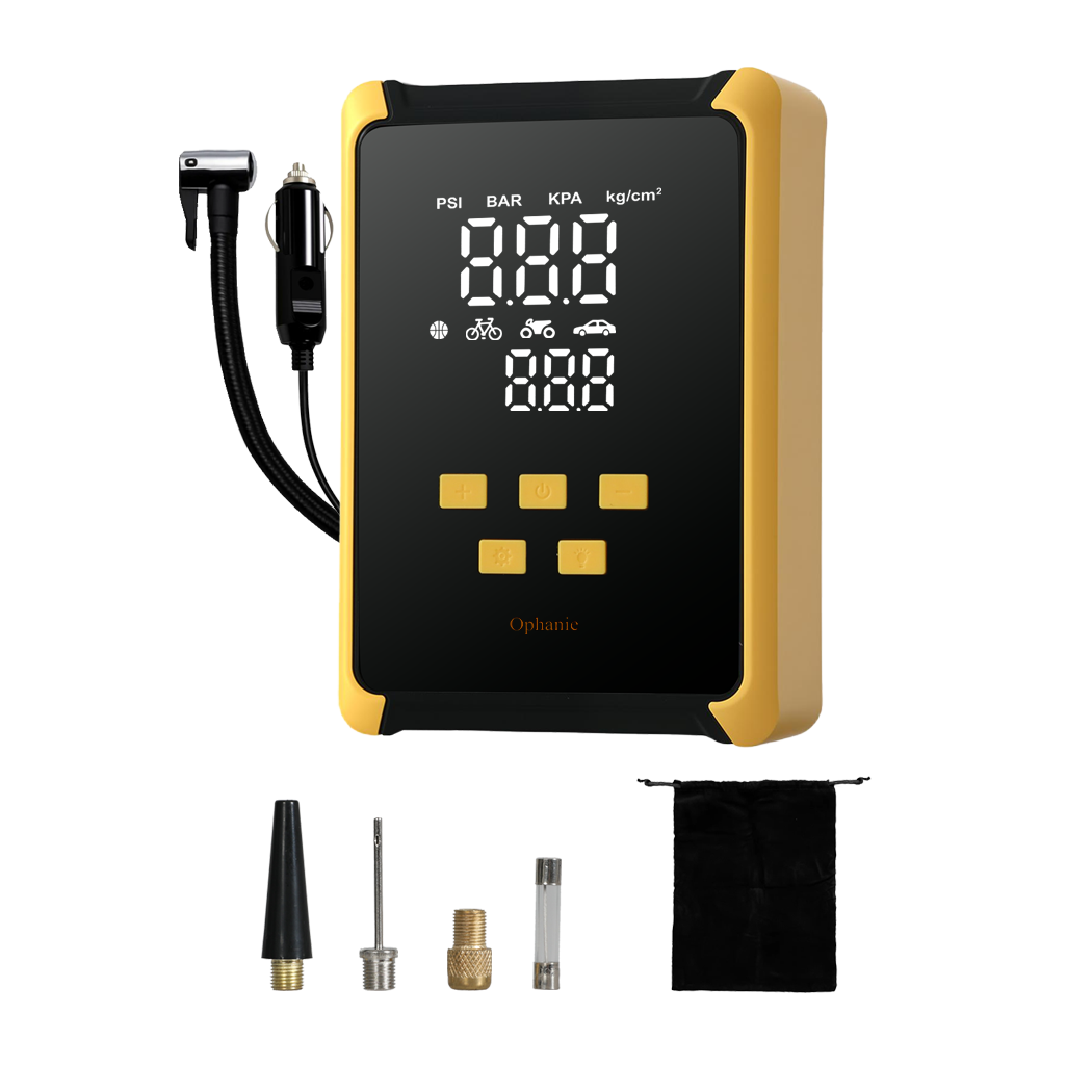 Manan 12V 150PSI Portable Tire Inflator with LED Light-2006733387255123976