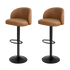 Levede 4x Bar Stool Swivel Gas Lift PU Leather Brown-2018816907184050184