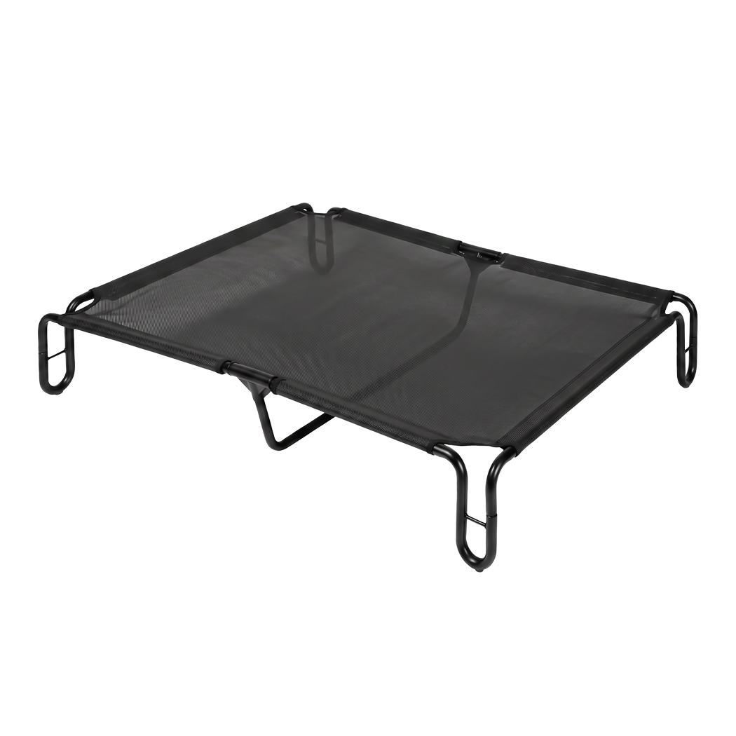 Pawz Elevated Dog Bed L Breathable Mesh Cooling for Indoor Outdoor Black-2100034991382728712