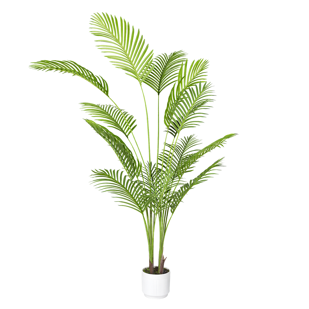 Lambu Artificial Tree Palm Fake Leaves Large Artificial Plants Indoors 180cm-2050056792716742664