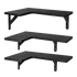 Levede Corner Floating Shelves 3Pcs L-Shaped Wall-Mounted Living Room Storage-2061251868692189192