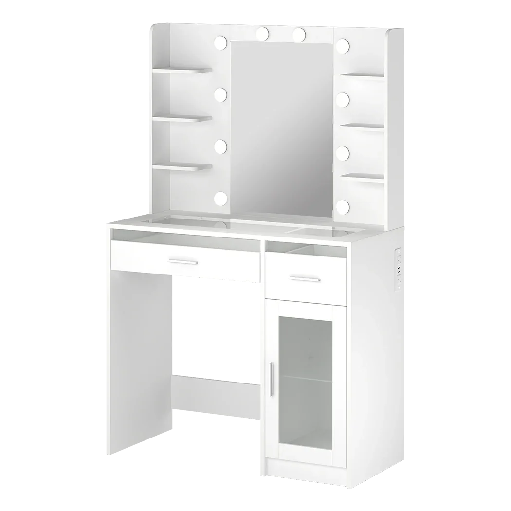 Levede Vanity Desk Makeup Mirror Storage Dressing Table-2050056809774977033