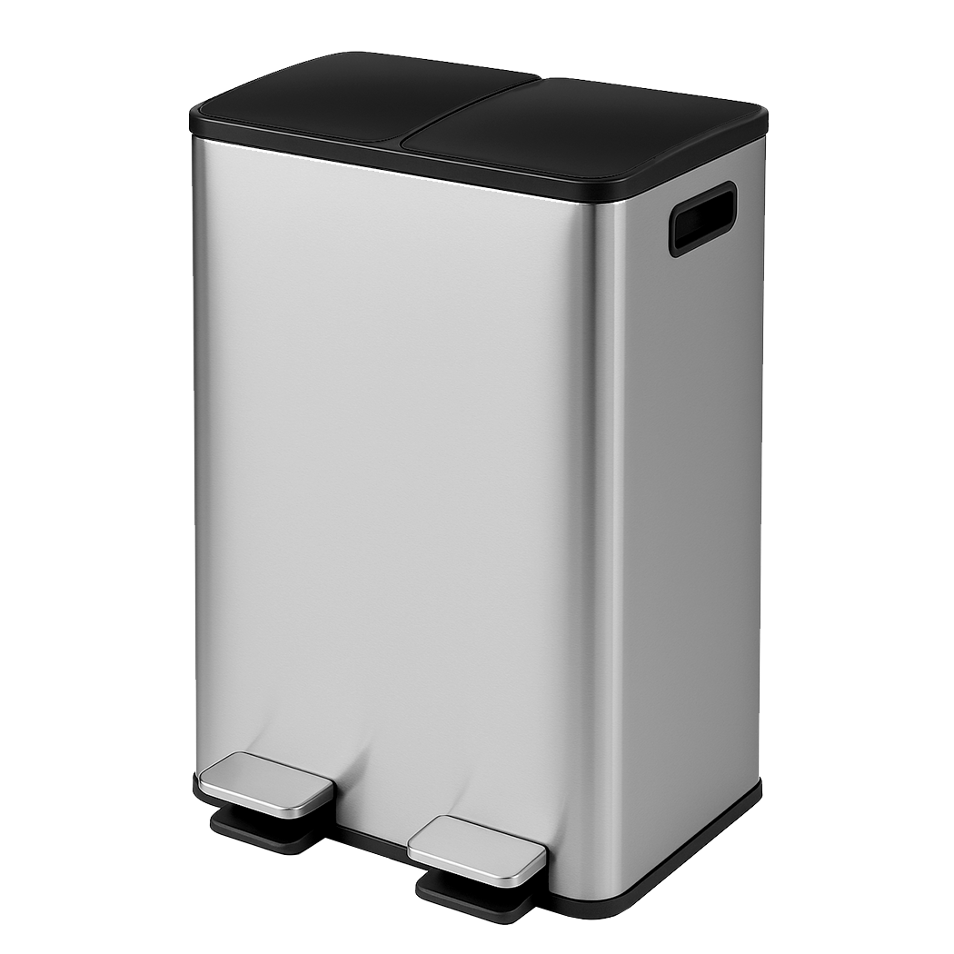 Toque 60L Pedal Bin Kitchen Waste Can Recycling Dustbin-2065254654480093192