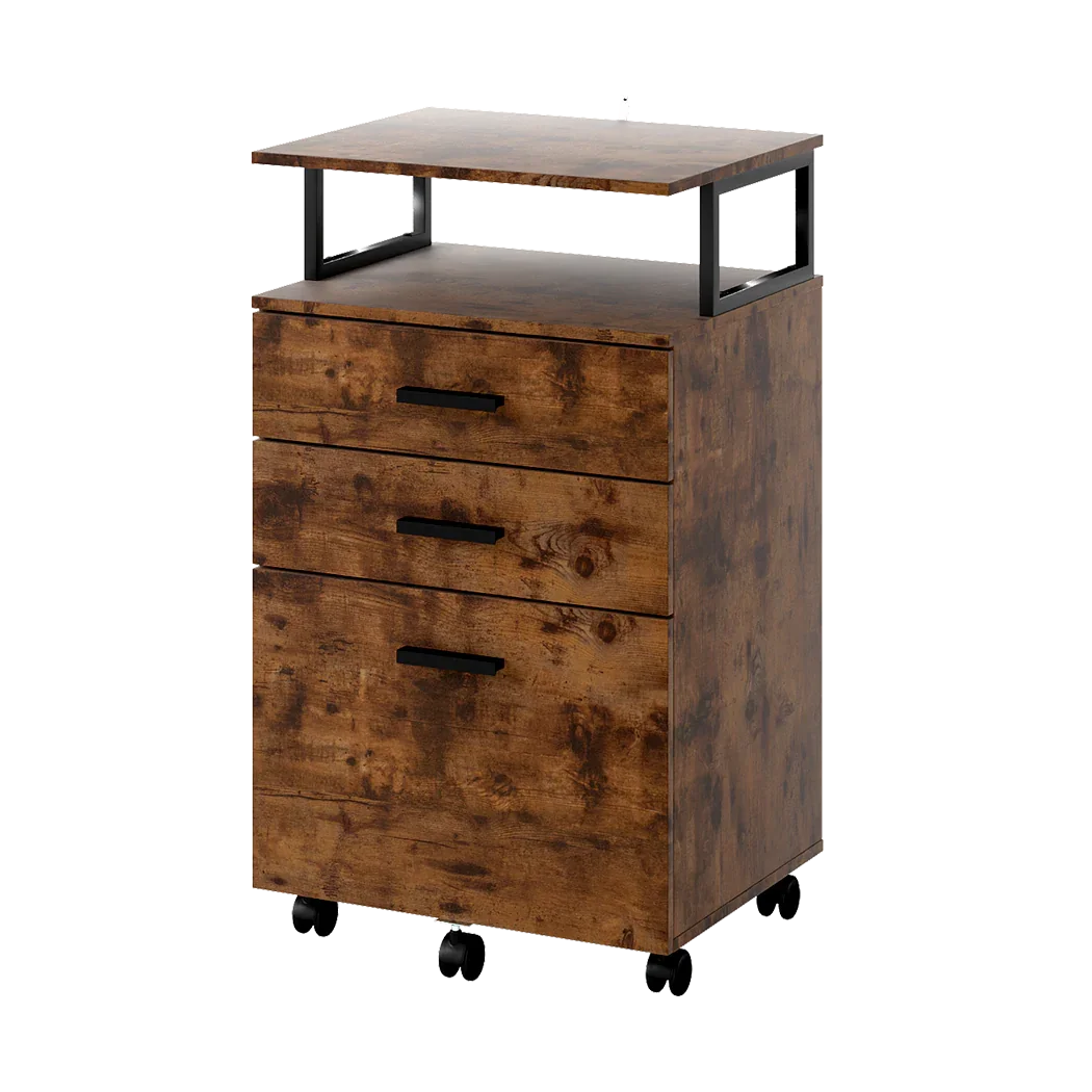 Levede Mobile File Cabinet 3 Drawers Home Office Desk-2006732762572263432