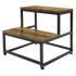 Levede 2-Step Stool Non Slip Portable Bathroom Kitchen Kids Adult Pet Use Brown-2050059013835591688