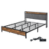 Levede King Bed Frame Industrial Tufted Soft Storage Headboard USB Charge-2100034936470900744