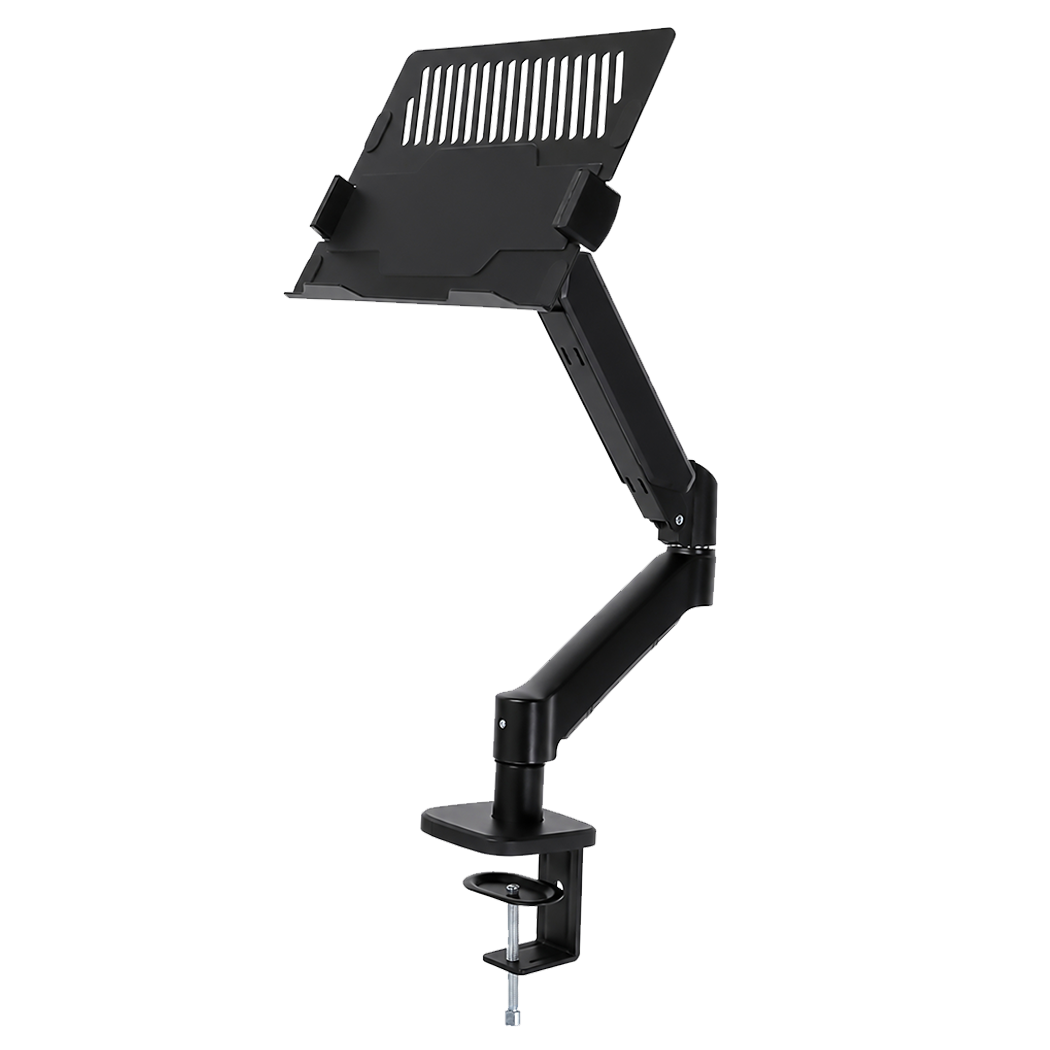 Levede Monitor Arm Tray Mount Laptop Stand Adjustable Rotating for Desk Black-2100035032356884488