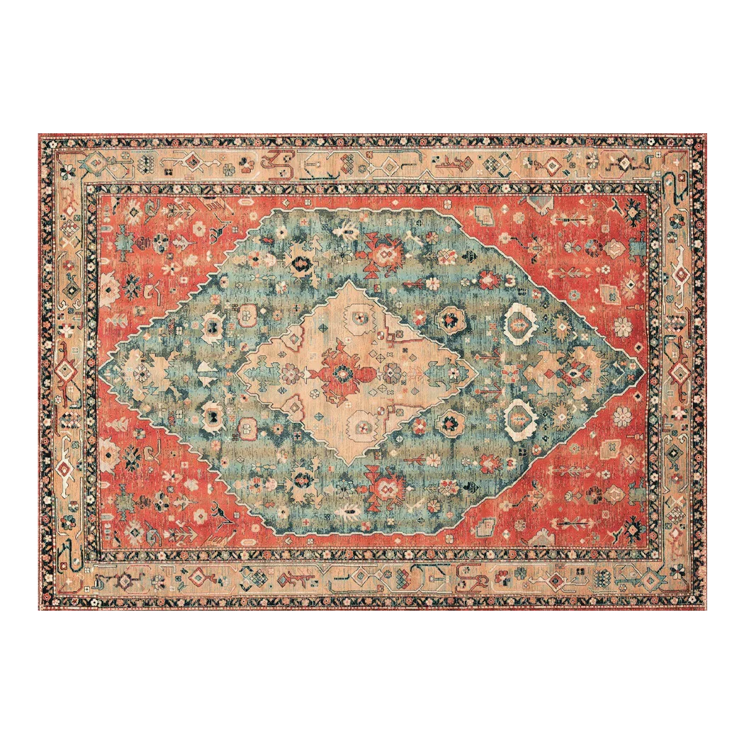 Marlow Floor Rug Vintage Polyester Washable Area Rugs-2050056914552885256