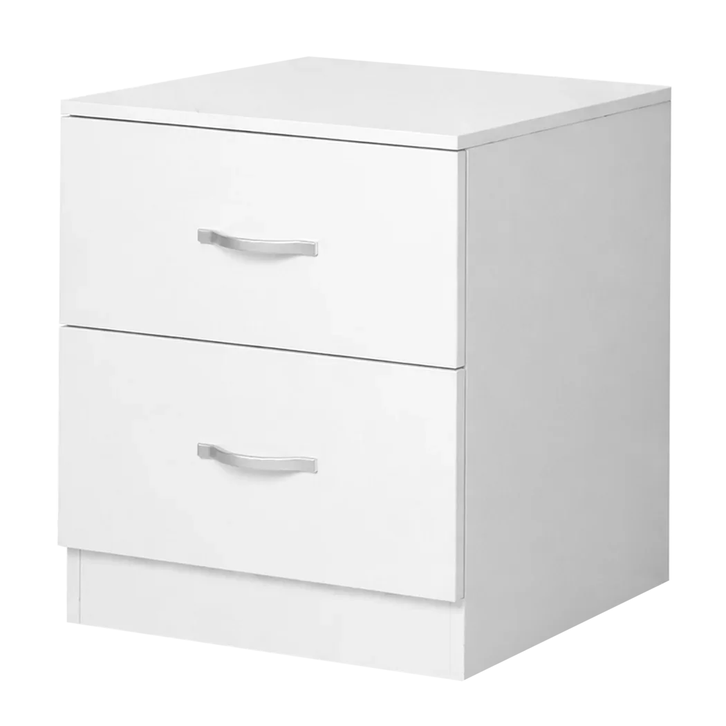 Levede Bedside Table Side Table 2 Drawers Storage Nightstand Bedroom Cabinet-2050056780662312968