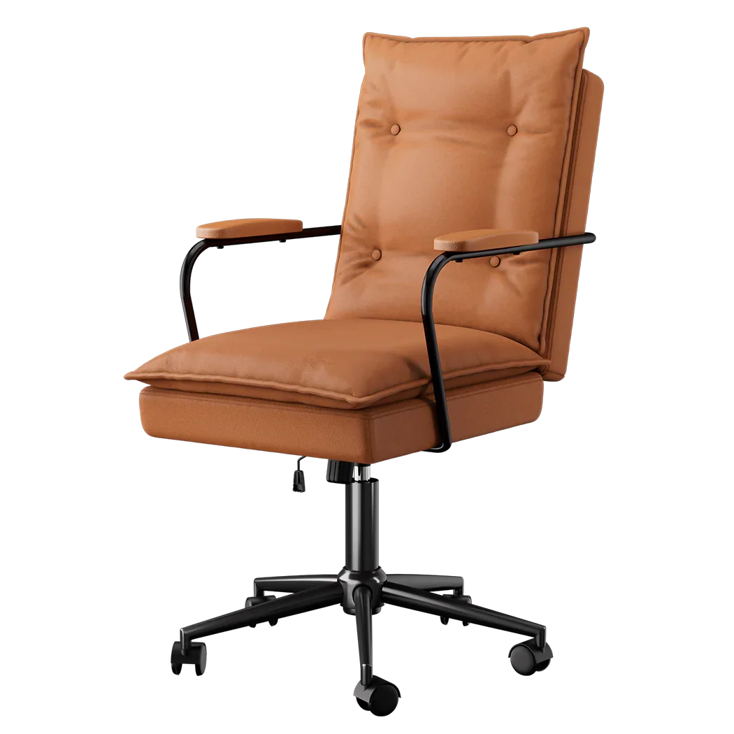 LEVEDE Ergonomic Office Chair Computer PU Brown-2006732703109615624