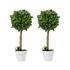 Lambu Artificial Plants Faux Lavender Topiary Set of 2 for Front Door Green-2109799601027092489