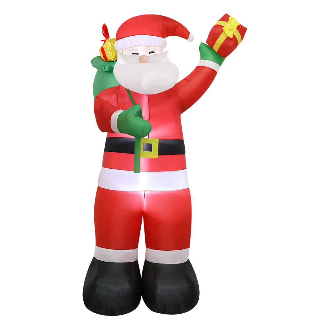 Santaco Inflatable 2.4M Santa Claus LED Christmas Decor-2006733375628513288