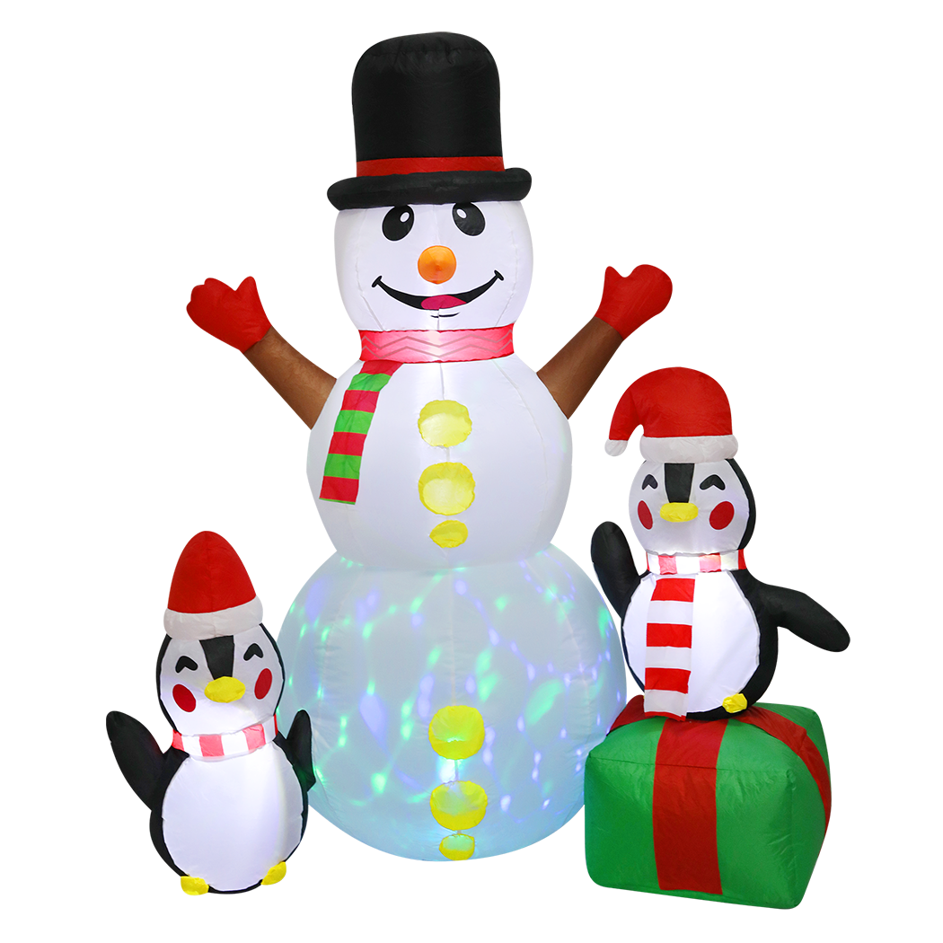 Santaco 1.8M Inflatable Christmas Snowman LED Lights-2065254640492089352