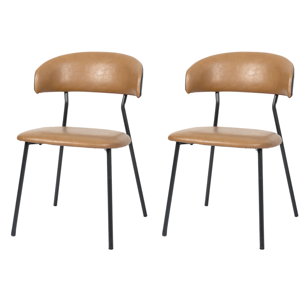 Levede 2x PU Leather Dining Chairs Kitchen Lounge-1996009957597777928
