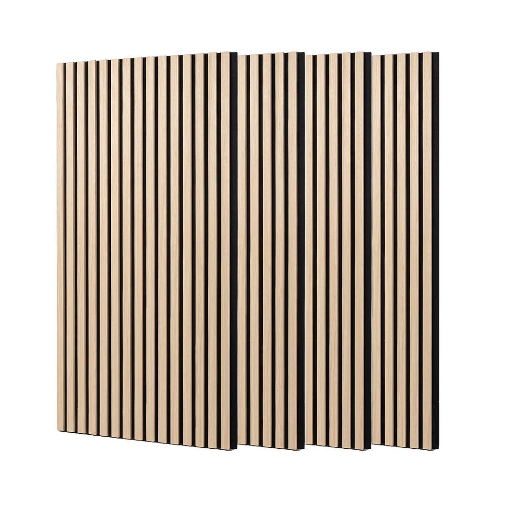 Levede Acoustic Wall Panels 4pc NRC>0.7 120 x 60cm for Interior Wall Decor Oak-2100035037213888520
