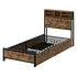 Levede Single Bed Frame Industrial Storage LED Charing-2050056748655579144