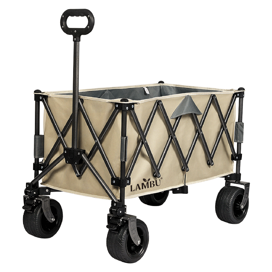 Lambu Folding Wagon Cart Khaki-2006732894487318536