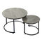 Levede Round Nesting Table Coffee Table Wood Side Table-2006732776656736264