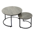 Levede Round Nesting Table Coffee Table Wood Side Table-2006732776656736264