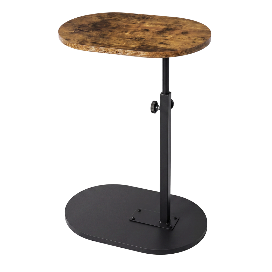 Levede C Shaped Side Table Adjustable Height 360° Rotating Laptop Sofa End Table-2072893557559136264
