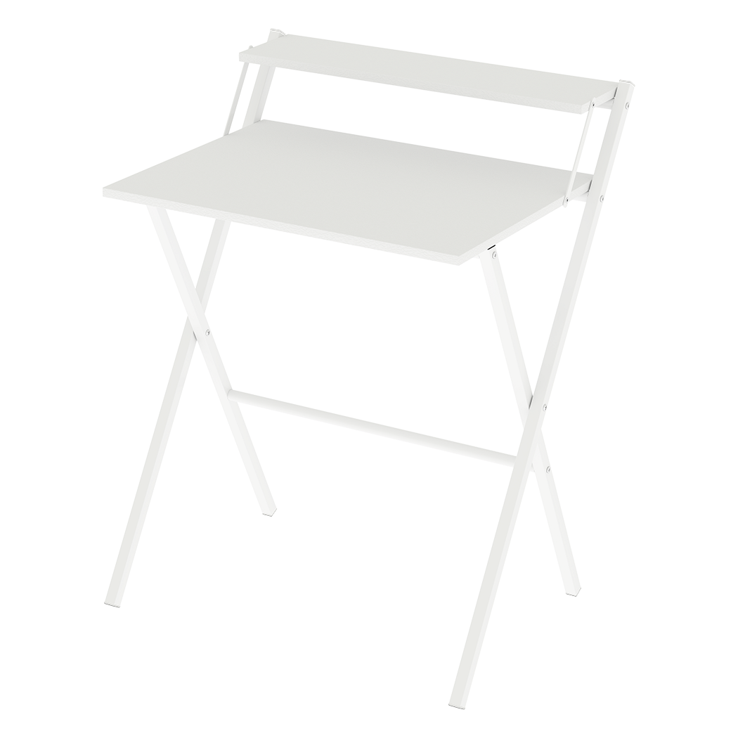 Levede Foldable Computer Desk Office Study Desk White-2011971108894543880
