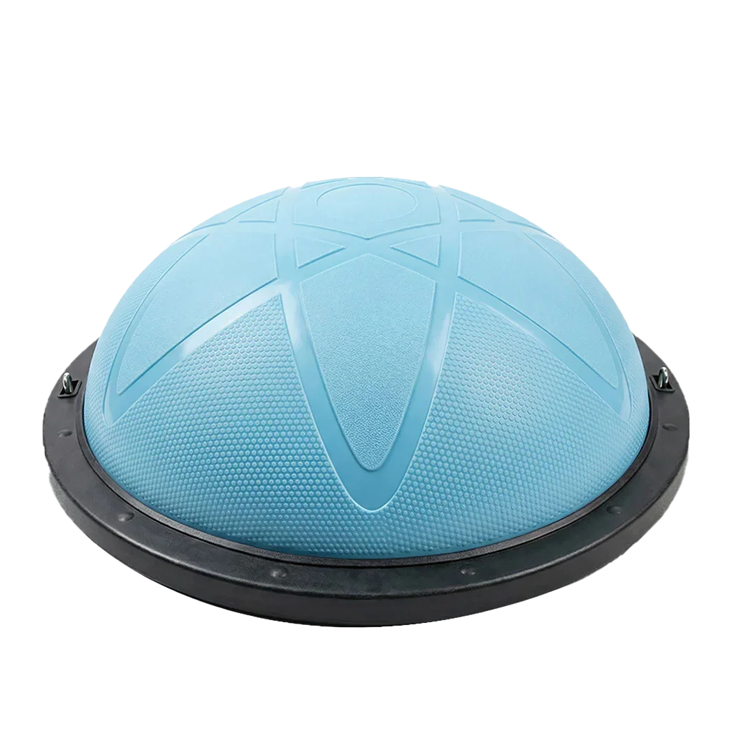 Centra Half Balance Ball Yoga Balance Trainer 2 Resistance Bands Home Gym Blue-2050056790200160263