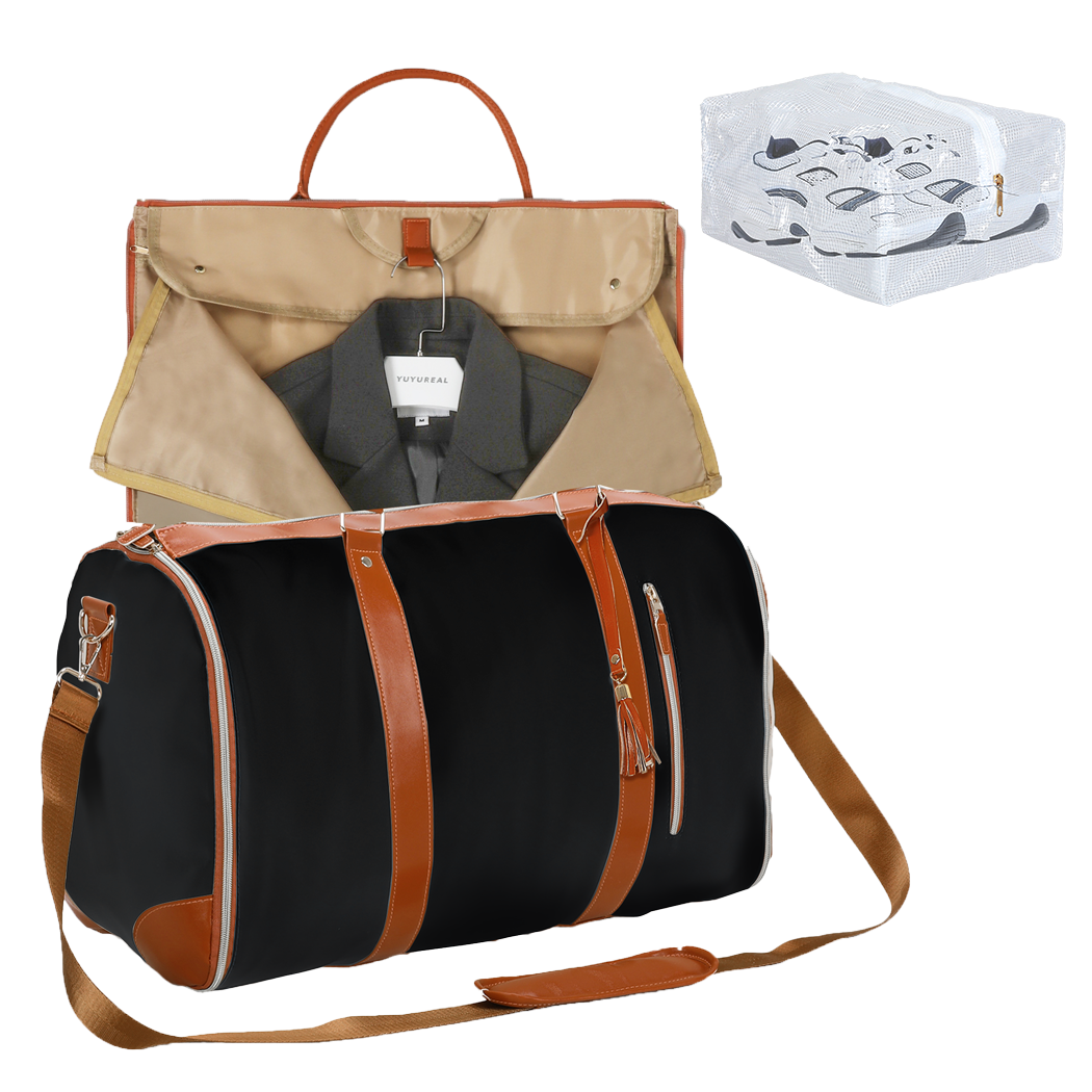 Slimbridge Garment Bags 2 in 1 Hanging Suit Bag Black-1894516795394625544
