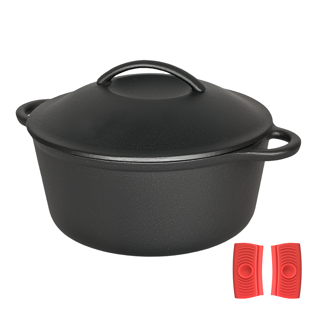 Pawz 6.6L Cast Iron Dutch Oven Heavy Duty Casserole Pot-2050056750383632392