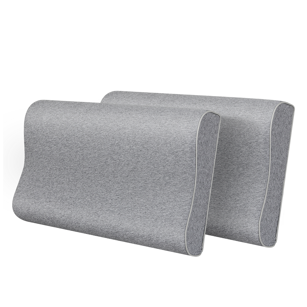 Dreamz Memory Foam Pillow Pillowcase Supprt Grey Rebound-2006732704422432776