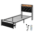 Levede Single Bed Frame Leather Headboard RGB 2 Drawers-2050056739788820488