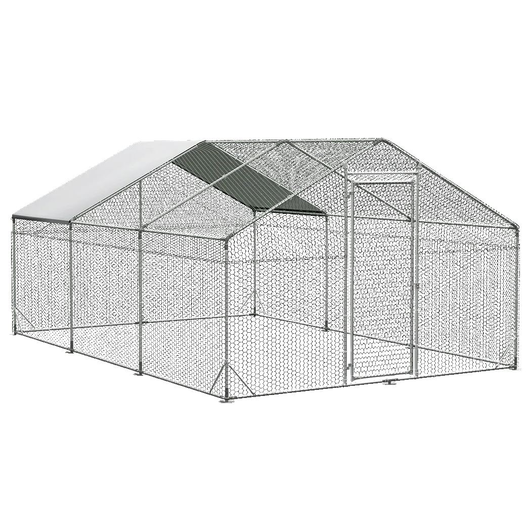 Pawz 600x300x194cm Large Metal Walk-in Chicken Coop Cage-2006732696268705800