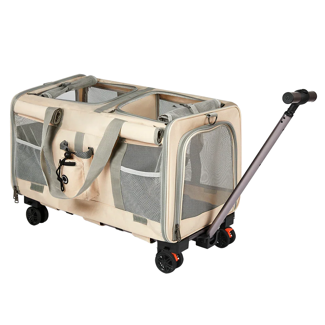 Pawz Pet Carrier 4 Wheel Portable Rolling Foldable-2018816793086398472