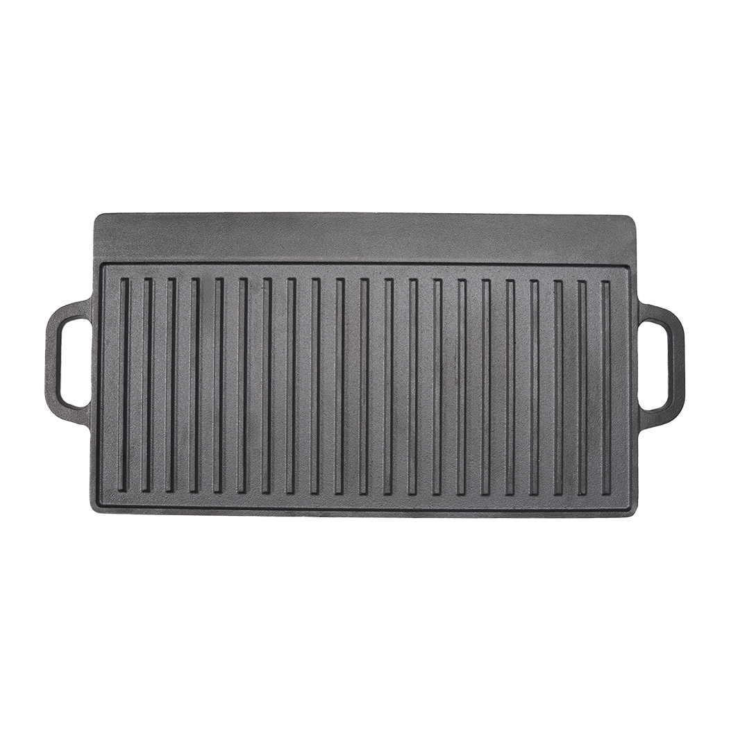 Toque 49.5cm Reversible Cast Iron Griddle Pan Non-Stick-2050056749658017800