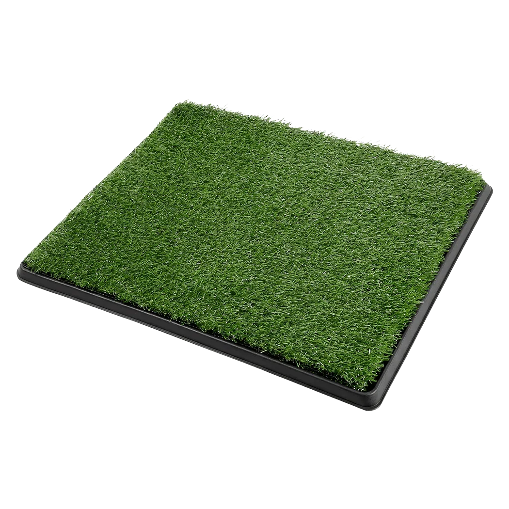 Pawz Dog Potty Tray with Grass Mat Washable Puppy Portable Training Toilet-2050059018050867208