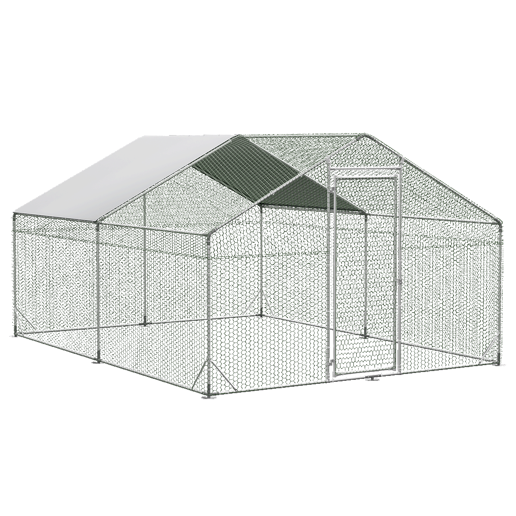 Pawz 400x300x194cm Large Metal Walk-in Chicken Coop Cage-1894516808476659720