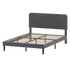 Levede Double Bed Frame Upholstered Adjustable Headboard Bed Platform Dark Grey-2050056771191574536