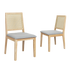 Levede 2x Rattan Dining Chair Solid Wood Lounge-1894516800335515656