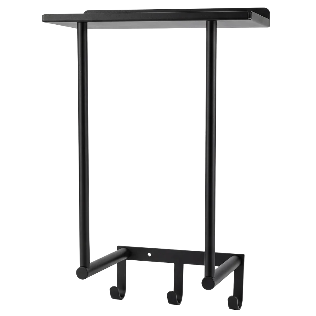 Levede Wall Mounted Towel Rack Towel Holder 3 Hooks Bathroom Towel Storage-2050059022073204744