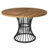 Levede Dining Table 120cm Round Dining Table 30mm MDF Retro Brown-2100034939201392648
